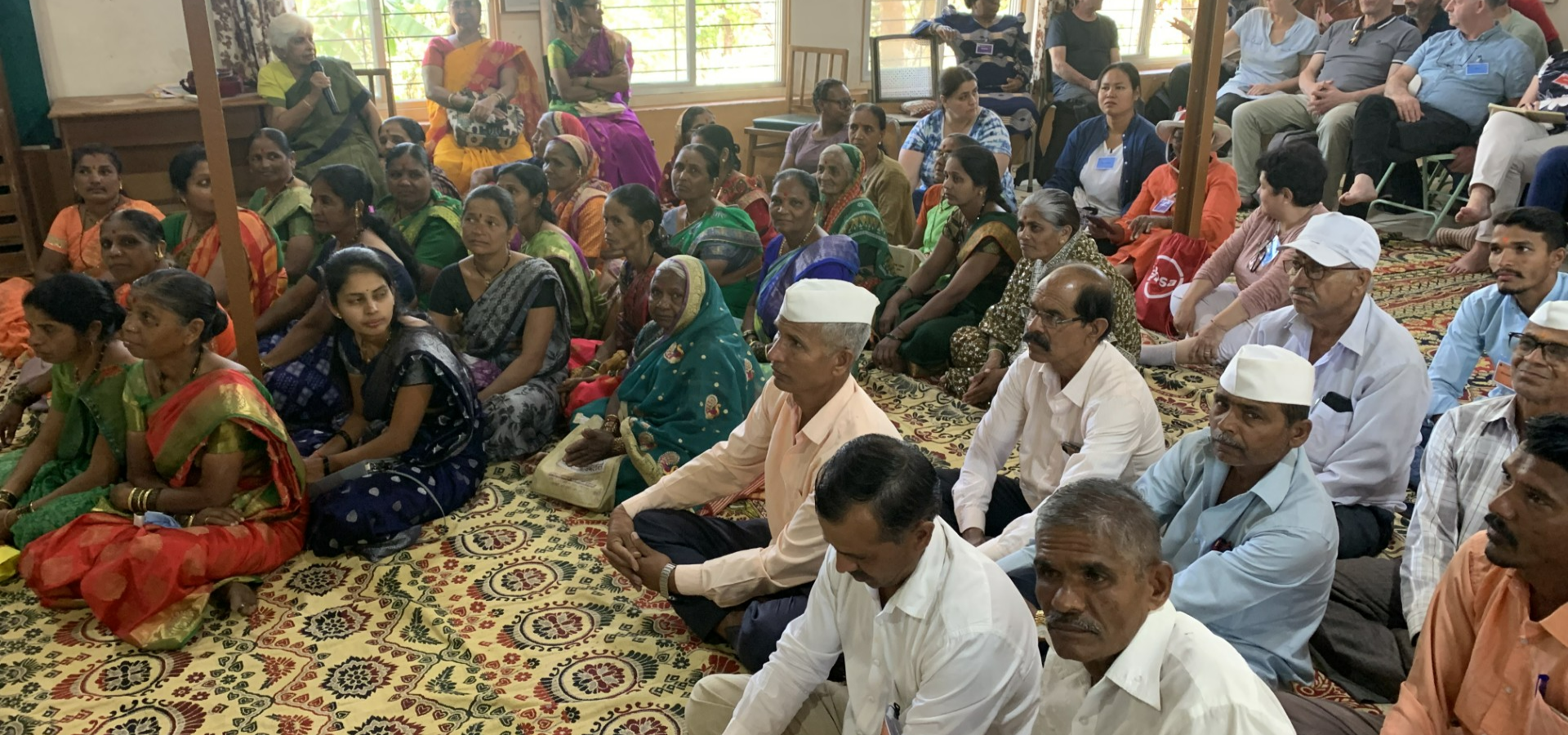 Meeting with local farmers at Grampari