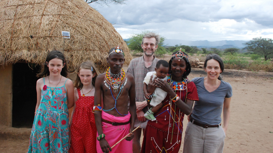 The Channer family with friends in Baringo County, Kenya. 